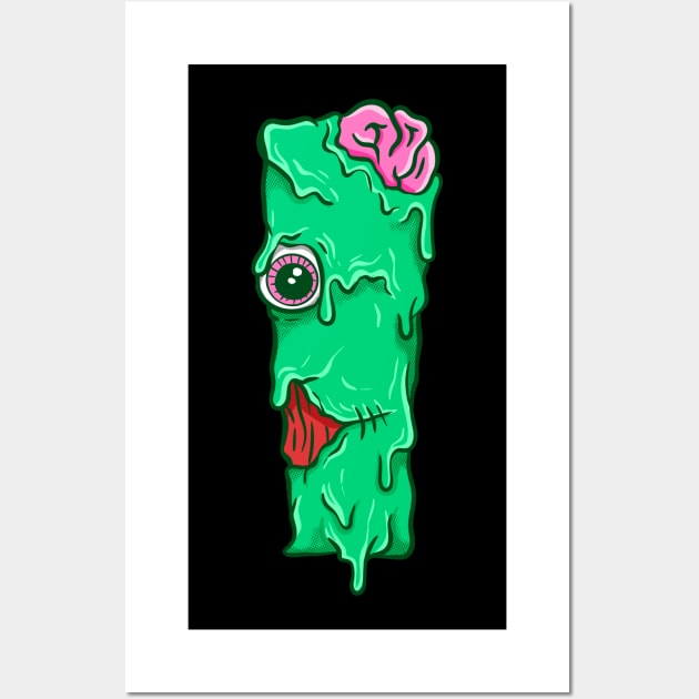 I grime melted letter zombie Wall Art by yogisnanda